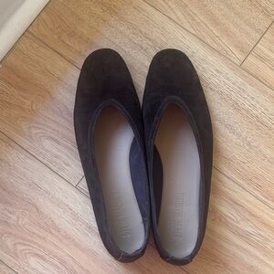 Brown suede flats